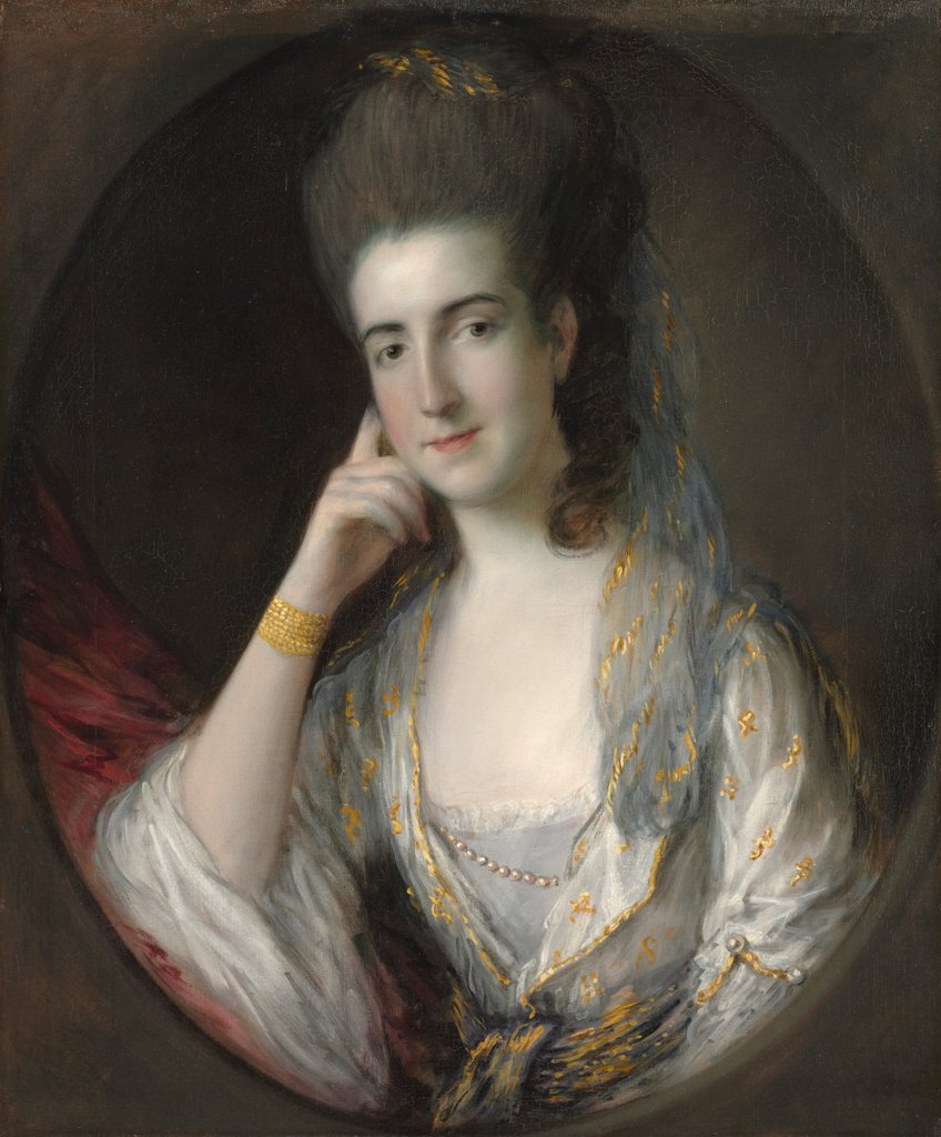 Detail of Portrait of Mary Wise, c. 1776 by Thomas Gainsborough