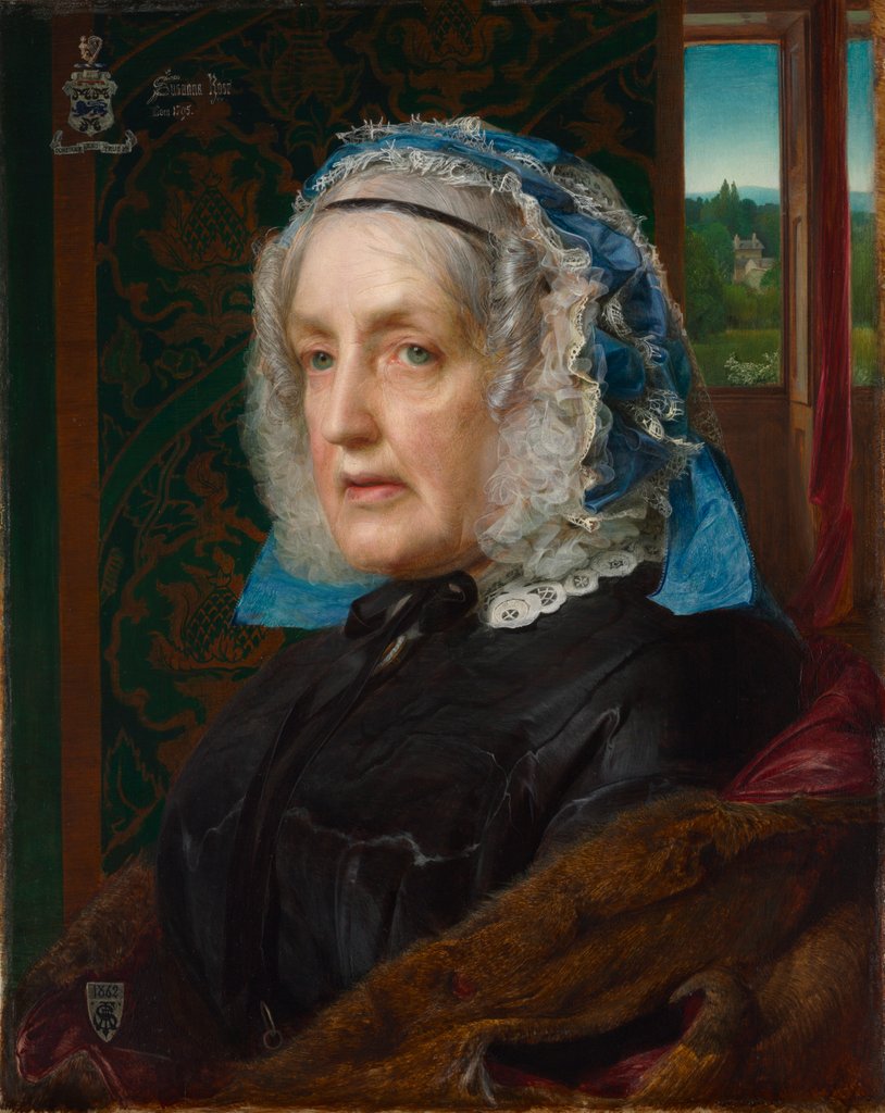 Detail of Portrait of Susanna Rose, 1862 by Frederick Sandys