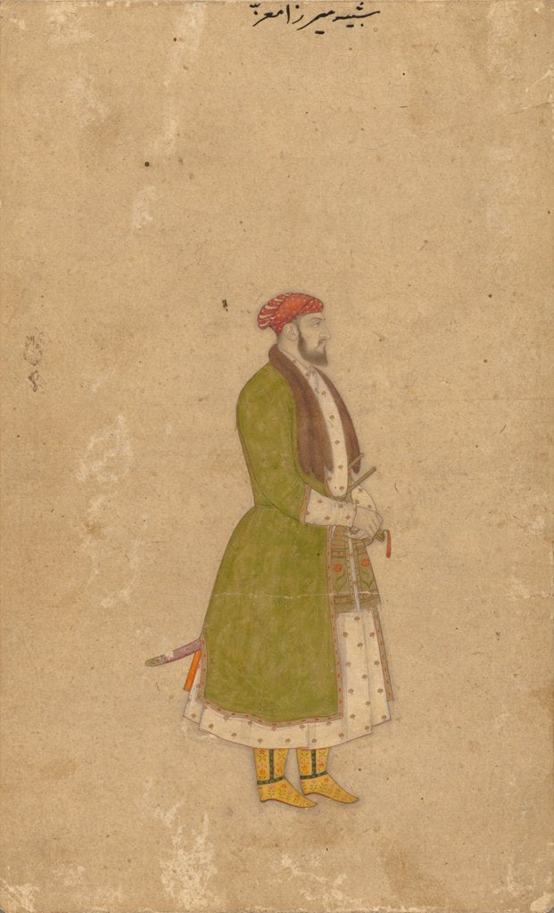 Detail of Portrait of the Courtier Mirza Muizz, c. 1680-1700 by Unknown