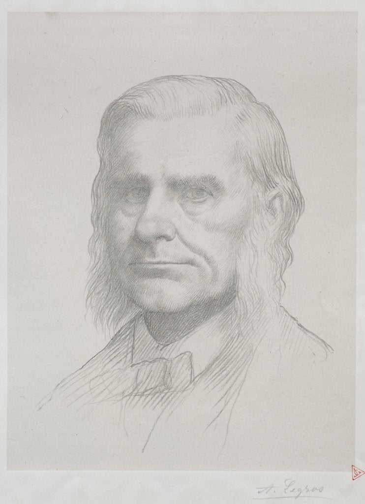 Detail of Portrait of Thomas Huxley by Alphonse Legros