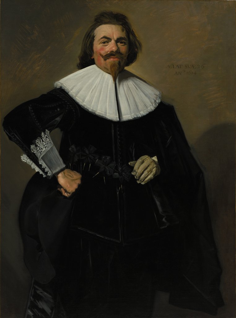 Detail of Portrait of Tieleman Roosterman, 1634 by Frans Hals