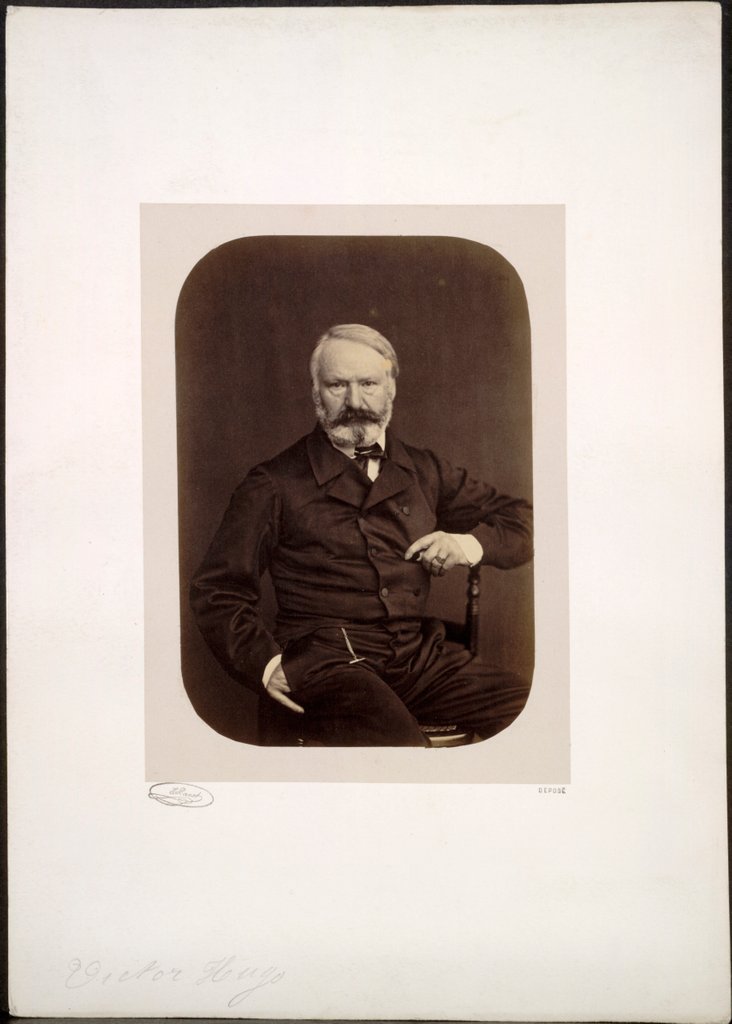 Detail of Portrait of Victor Hugo on Guernsey, 1862 by Edmond Bacot