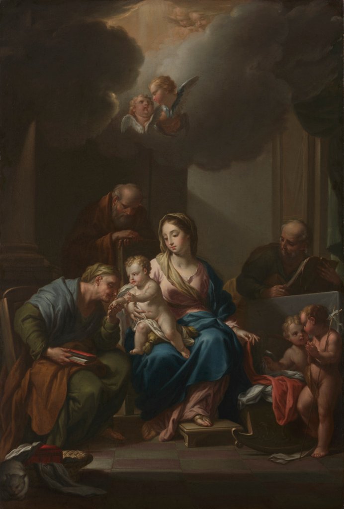 Detail of Presentation Sketch for 'The Holy Family with Saints Anne, Joachim, and John the Baptist'…, c. 172 by Francesco Trevisani