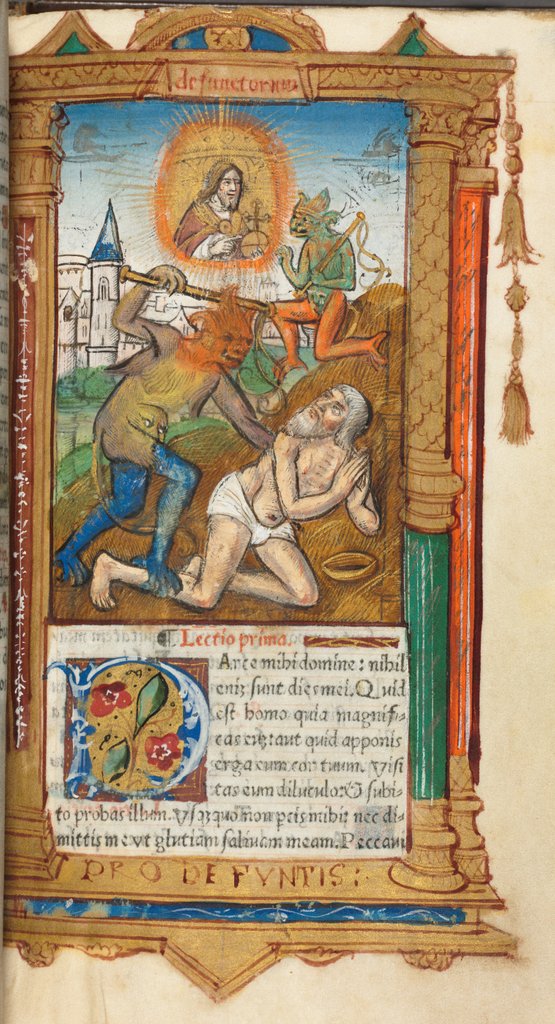 Detail of Printed Book of Hours: fol, 78r, Job, 1510 by Guillaume Le Rouge