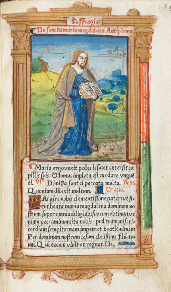 Detail of Printed Book of Hours: fol. 109r, Mary Magdalene, 1510 by Guillaume Le Rouge