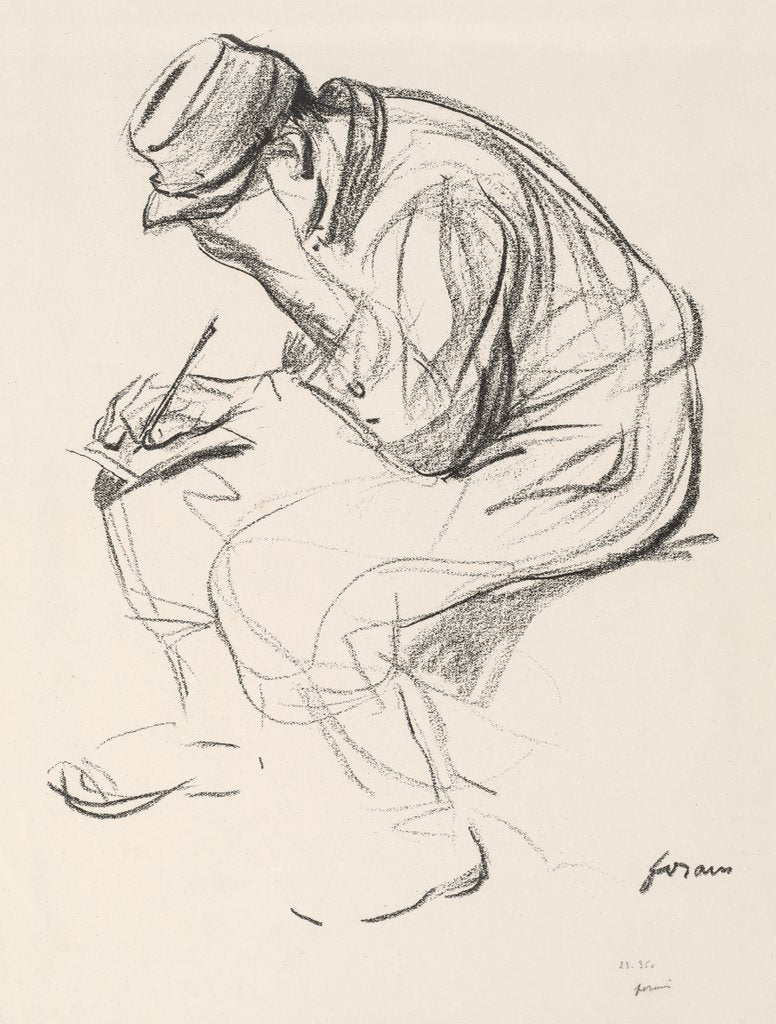 Detail of Prisoner of War Writing a Letter by Jean Louis Forain