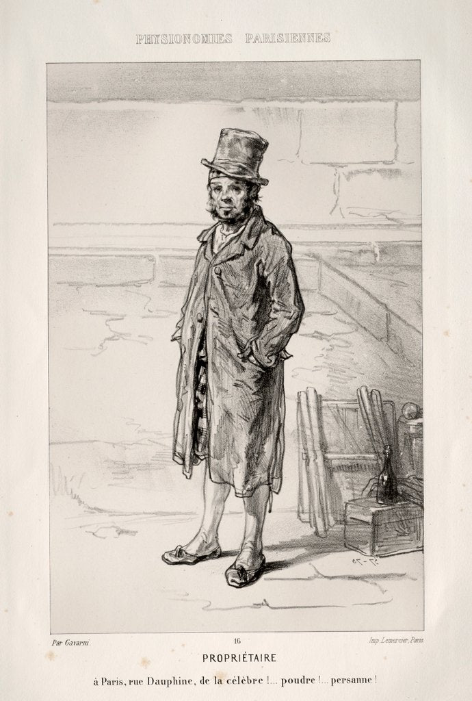 Detail of Propriétaire by Paul Gavarni