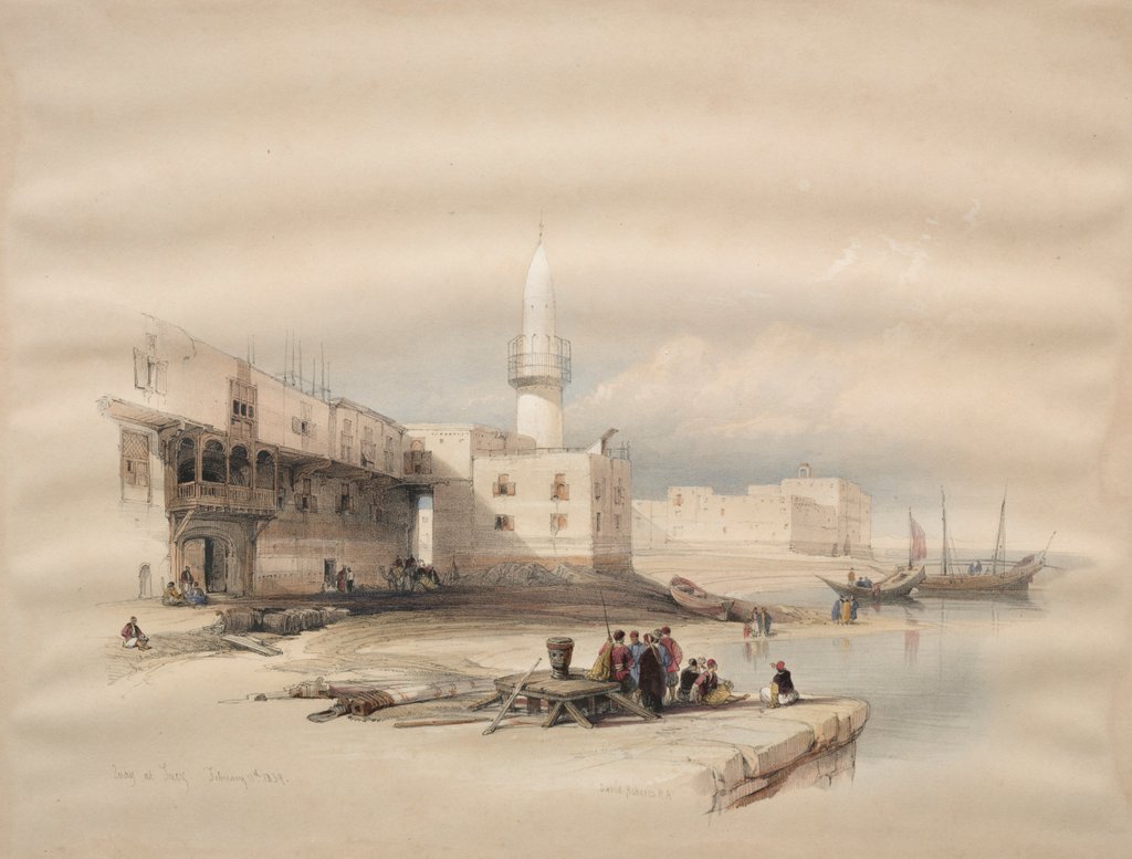 Detail of Quay at Suez, 1839 by David Roberts