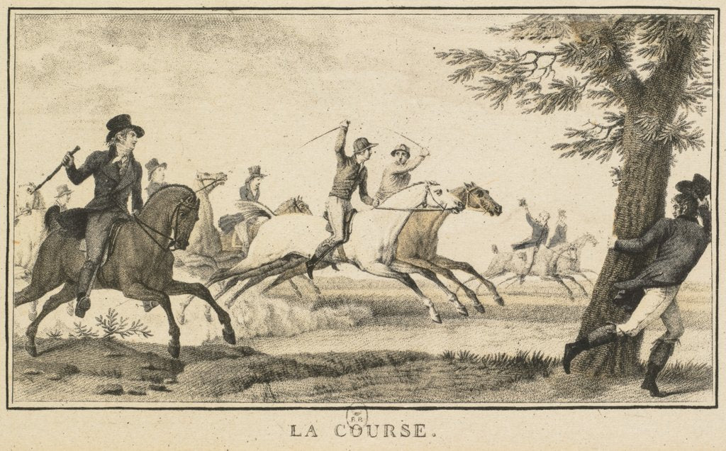 Detail of Racing Scenes: The Race by Carle Vernet