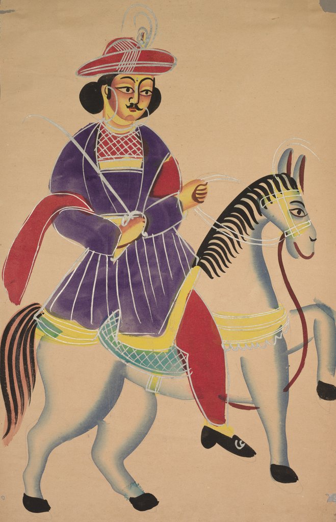 Detail of Raja Riding a Horse, 1800s by Unknown