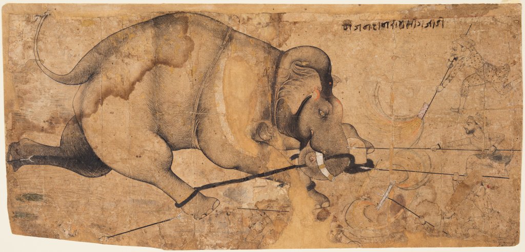 Detail of Rao Ram Singh?s Elephant Gone Amok, c. 1700 by Unknown