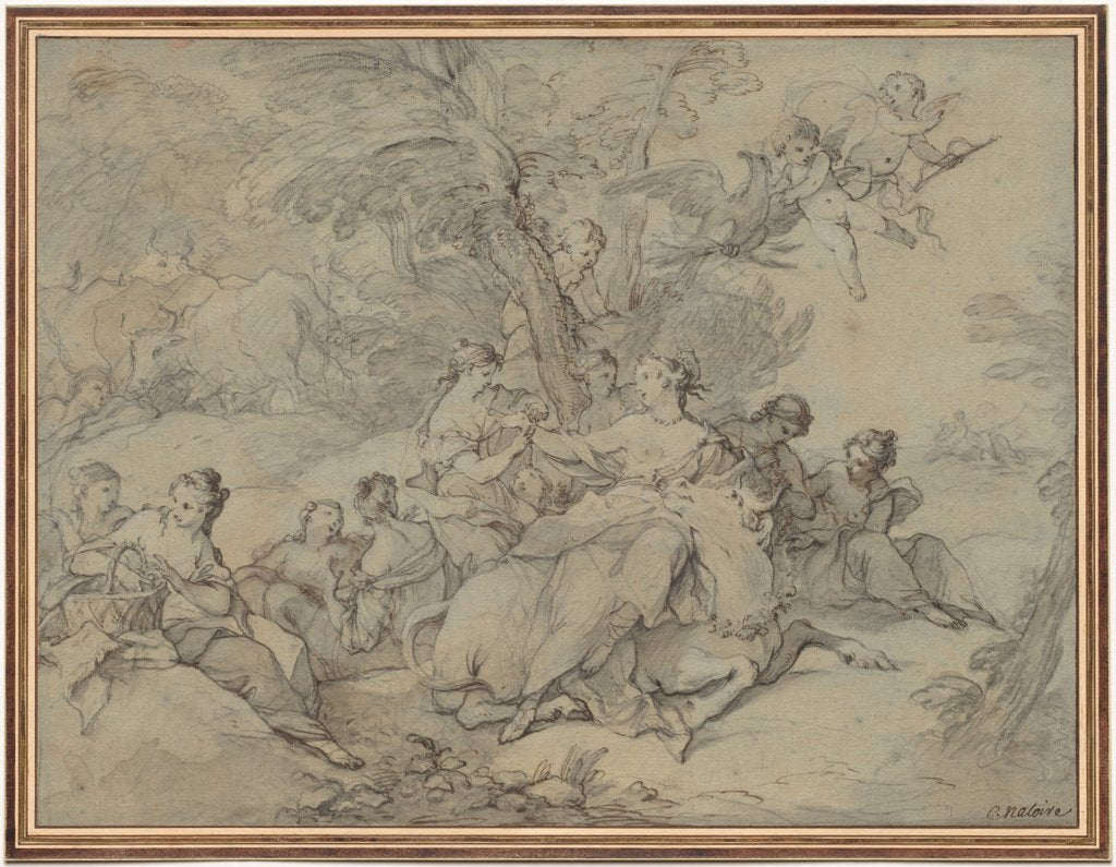 Detail of Rape of Europa, 1731 by Charles Joseph Natoire