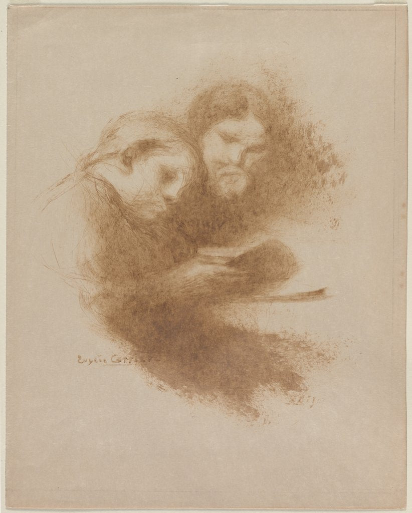 Detail of Reading, fourth quarter 1800s by Eugène Carrière