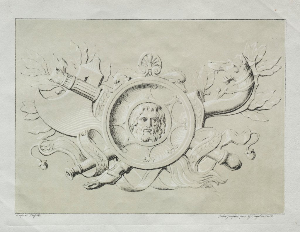 Detail of Receuil dessais lithographiques: Un trophee, c. 1816 by Godefroy Engelmann