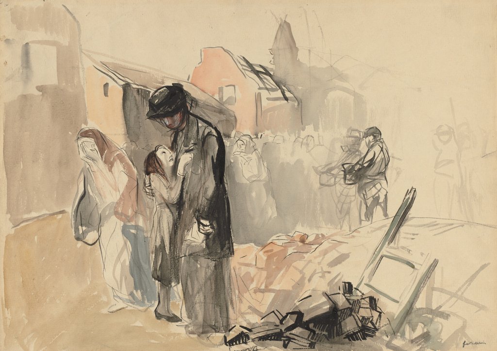Detail of Reconquered Territory, c. 1919 by Jean Louis Forain