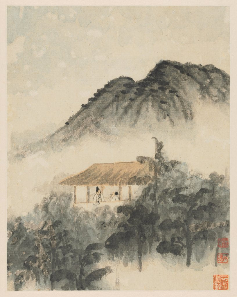 Detail of Reminiscences of Qinhuai River, 1642-1707 by Shitao
