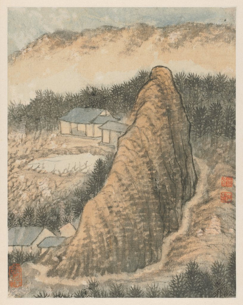 Detail of Reminiscences of Qinhuai River, 1642-1707 by Shitao