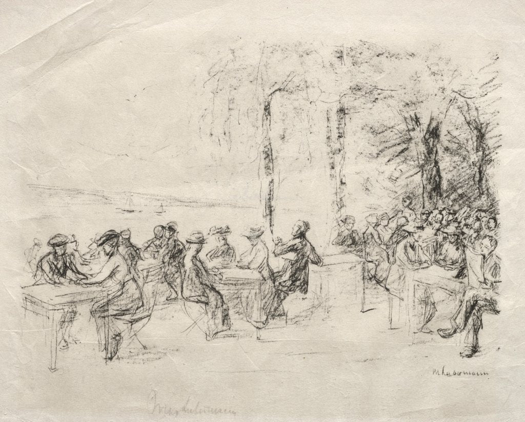 Detail of Restaurant am Wasser by Max Liebermann