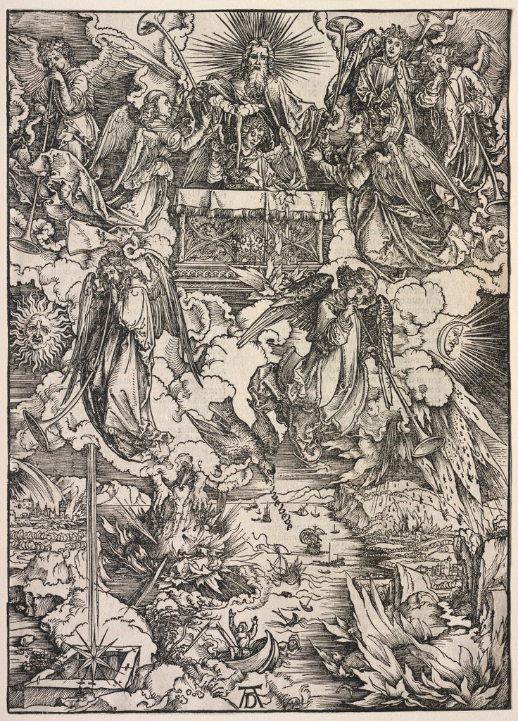 Detail of Revelation of St. John: Seven Angels with Trumpets, 1511 by Albrecht Dürer