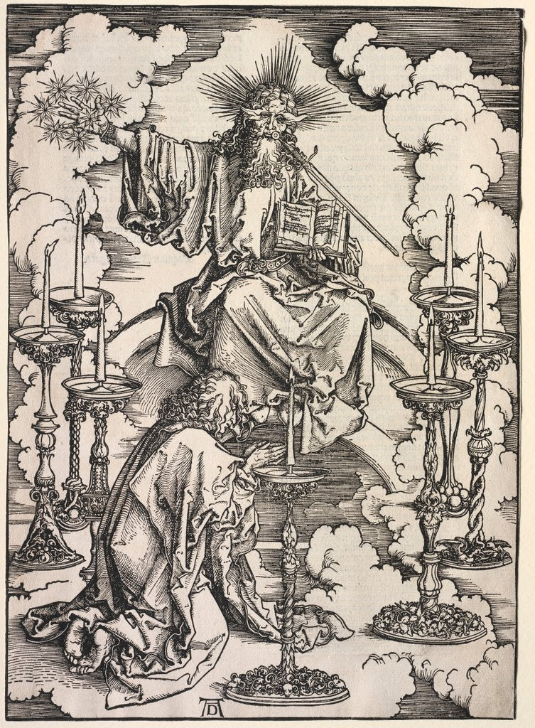Detail of Revelation of St. John: St. John Beholding the Seven Candlesticks, 1511 by Albrecht Dürer