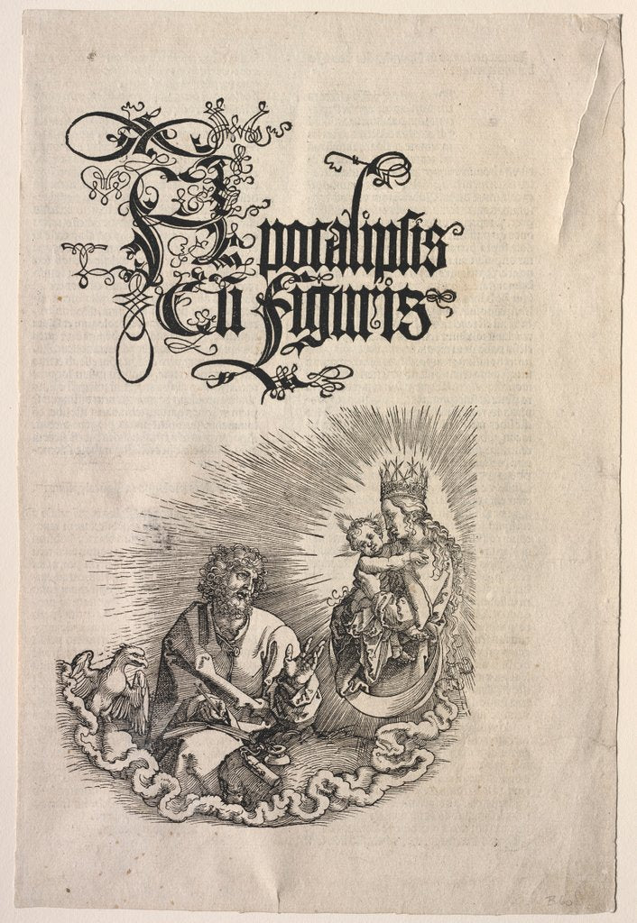 Detail of Revelation of St. John: Title Page to the Apocalypse, 1511 by Albrecht Dürer