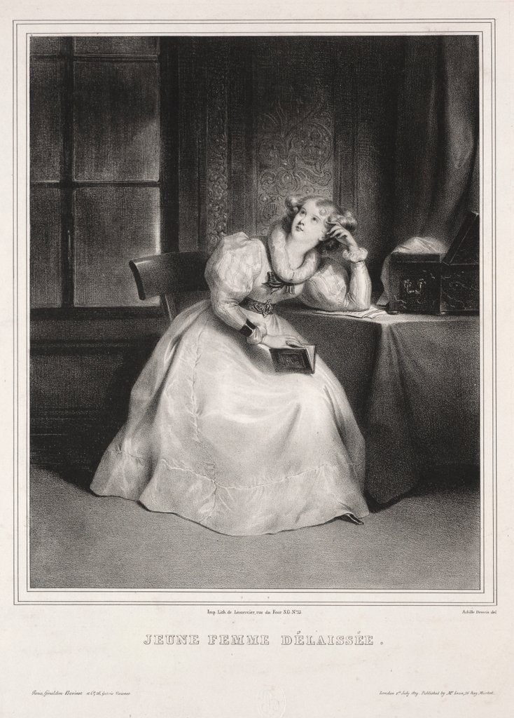 Detail of Reverie by Achille Devéria