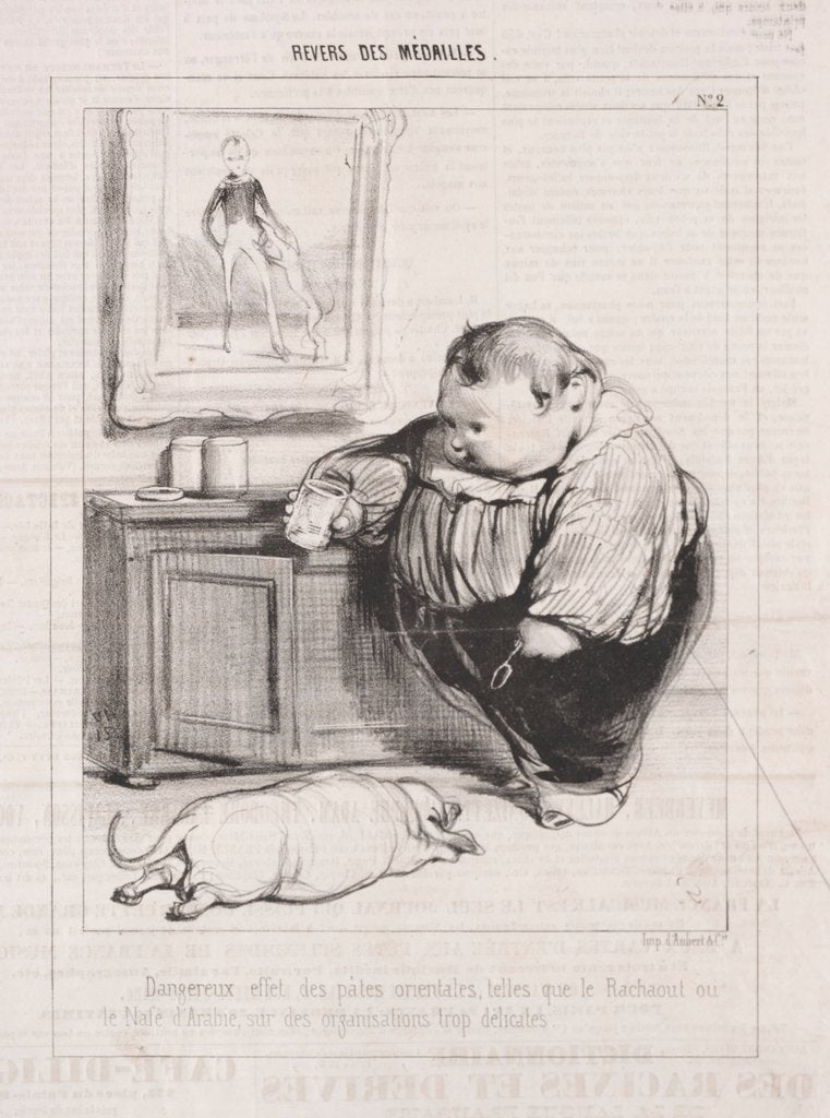 Detail of Revers des Médailles, 1842 by Paul Gavarni