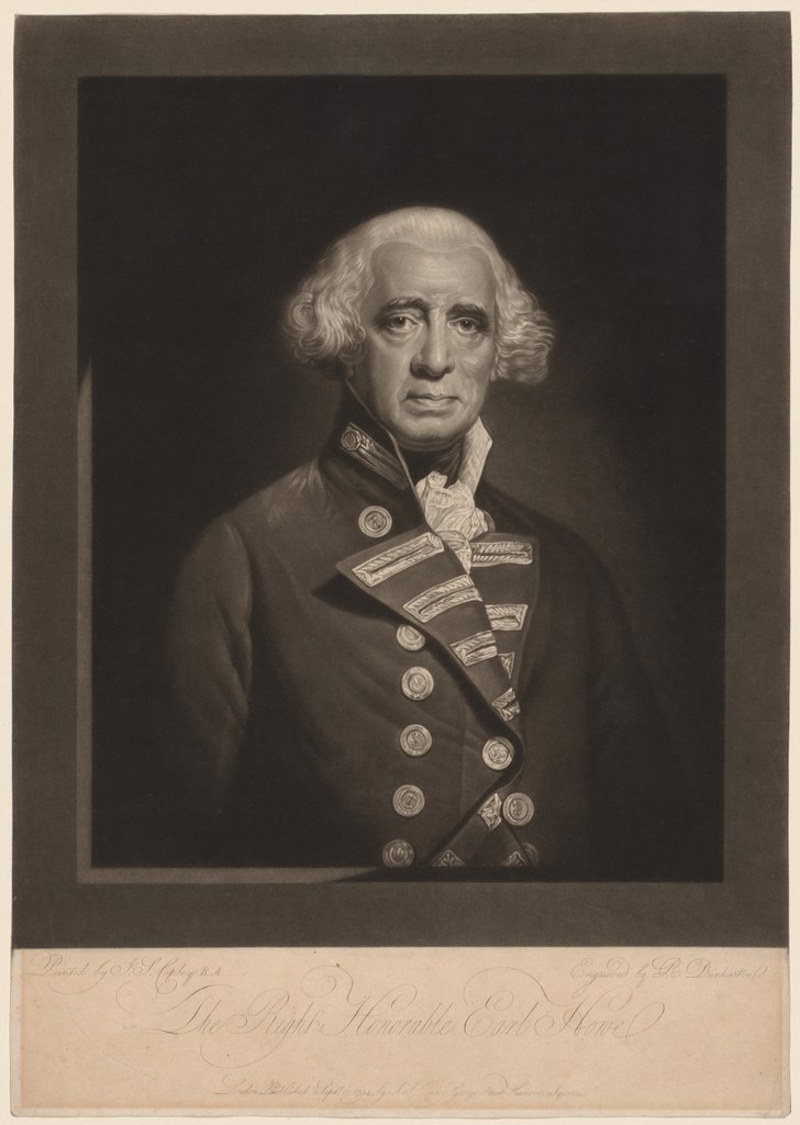 Detail of Richard, Earl Howe, 1794 by Robert Dunkarton