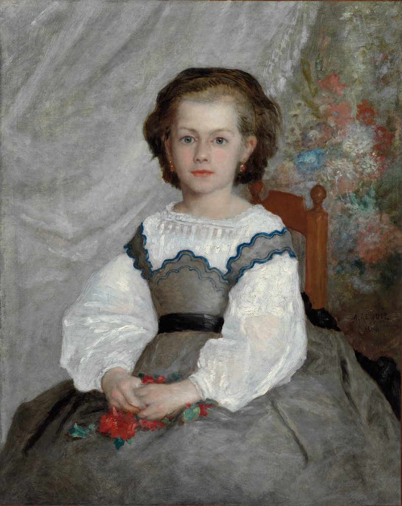 Detail of Romaine Lacaux, 1864 by Pierre-Auguste Renoir