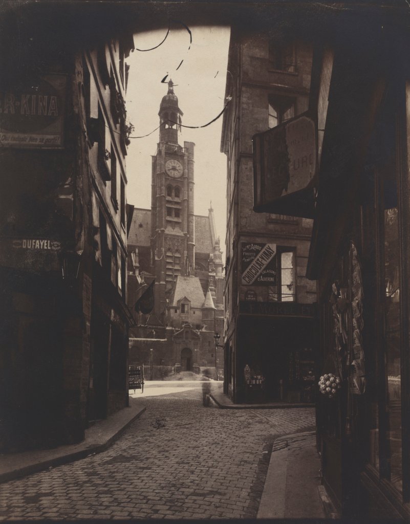 Detail of Rue de la Montagne-Sainte-Geneviève, 1898 by Eugène Atget