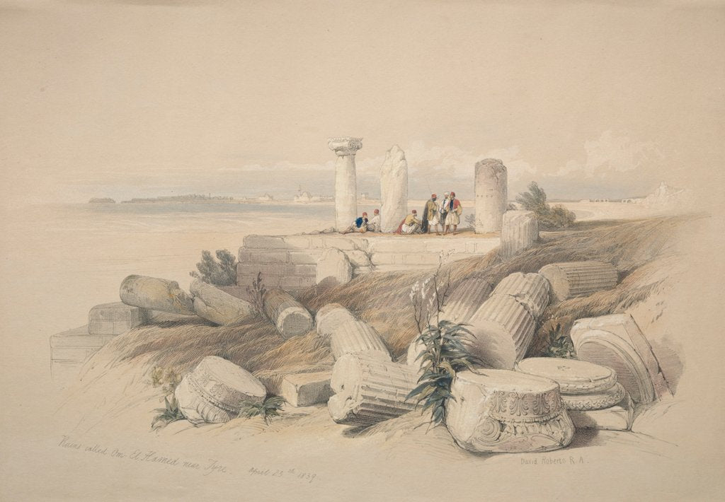 Detail of Ruins Called Om El Hamed near Tyre, 1839 by David Roberts