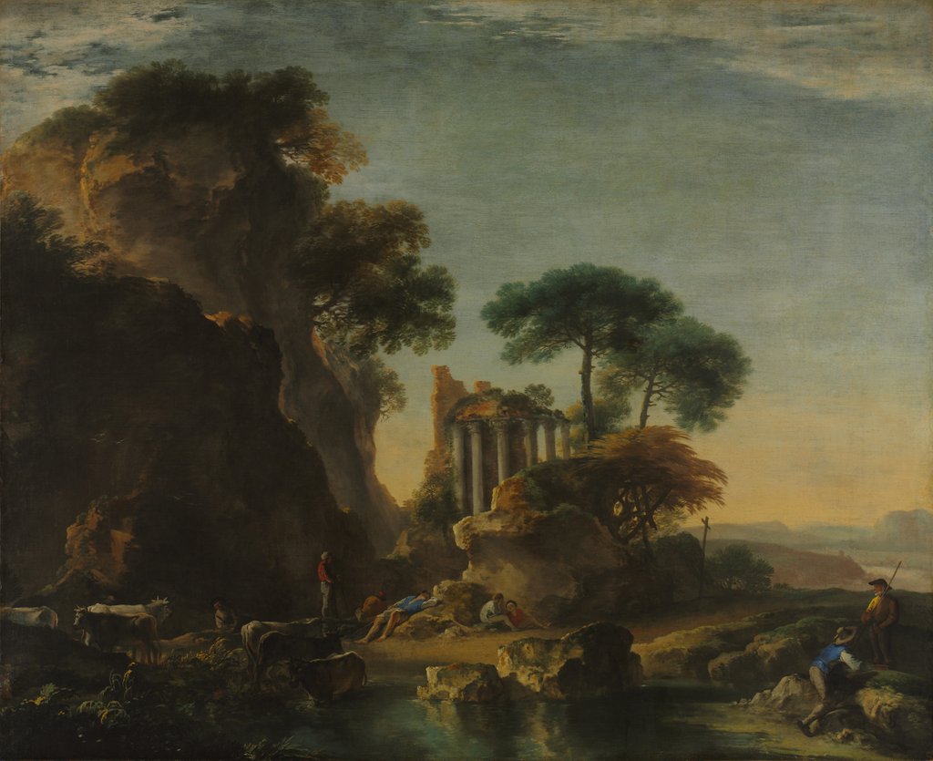 Detail of Ruins in a Rocky Landscape, c. 1640 by Salvator Rosa