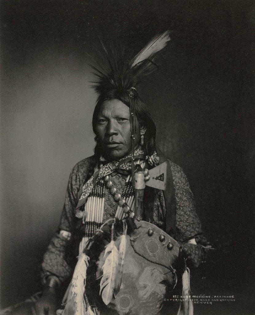 Detail of Runs Medicine, Arapahoe, 1898-1899 by John K. Rose; Benjamin S. Hopkins