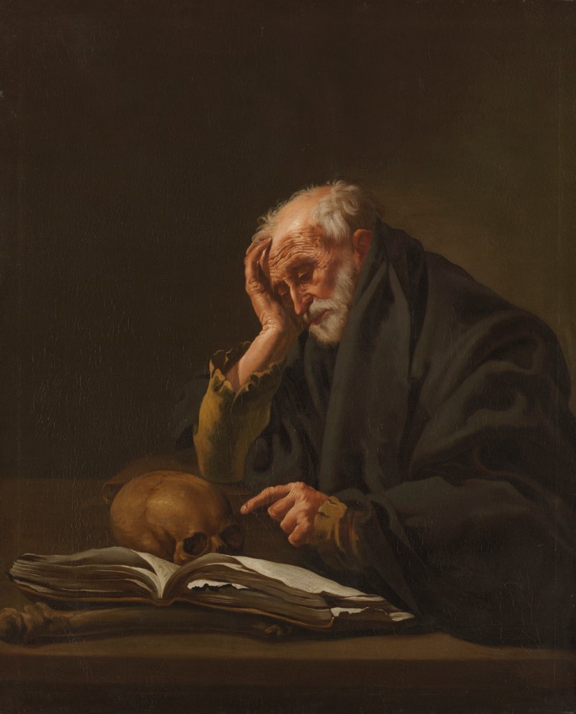 Detail of Saint Jerome, c. 1621 by Hendrick ter Brugghen