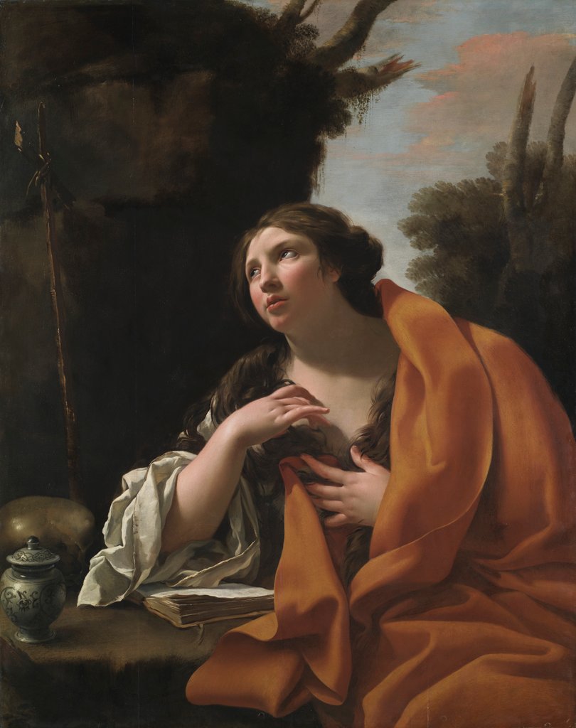Detail of Saint Mary Magdalen, c. 1630 by Simon Vouet