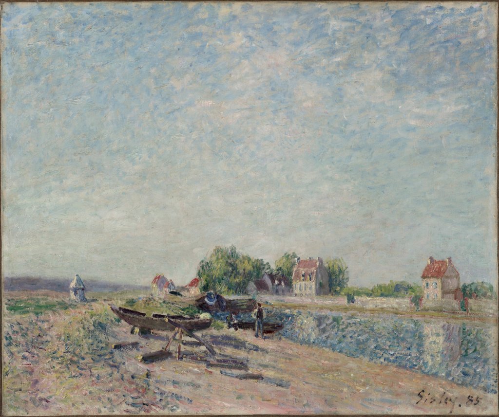 Detail of Saint-Mammès, Loing Canal, 1885 by Alfred Sisley