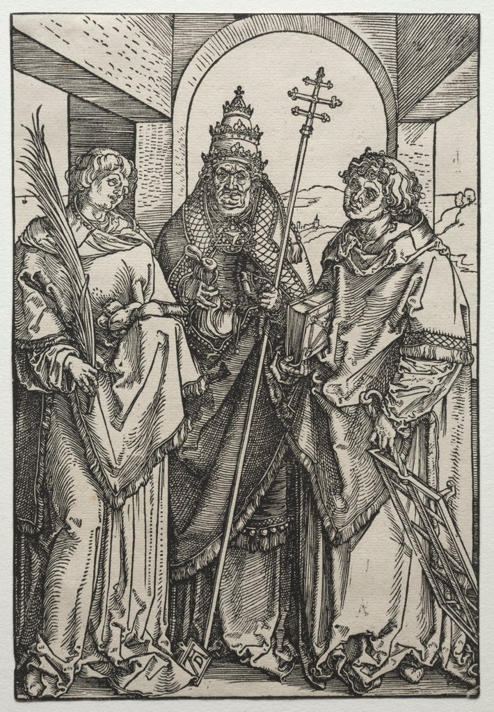 Detail of Saints Stephen, Sixtus and Laurence by Albrecht Dürer