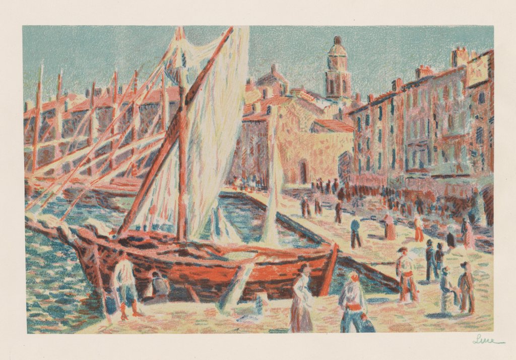 Detail of Saint-Tropez, 1897 by Maximilien Luce
