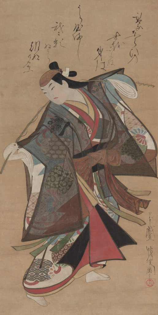 Detail of Sanjo Kantaro II in the Role of Urashima Taro, early 1700s by Kaigetsud? Ando