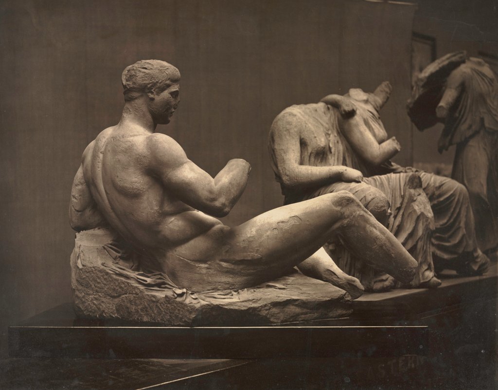 Detail of Sculptures from the Parthenon, British Museum, c. 1870s by Adolphe Braun