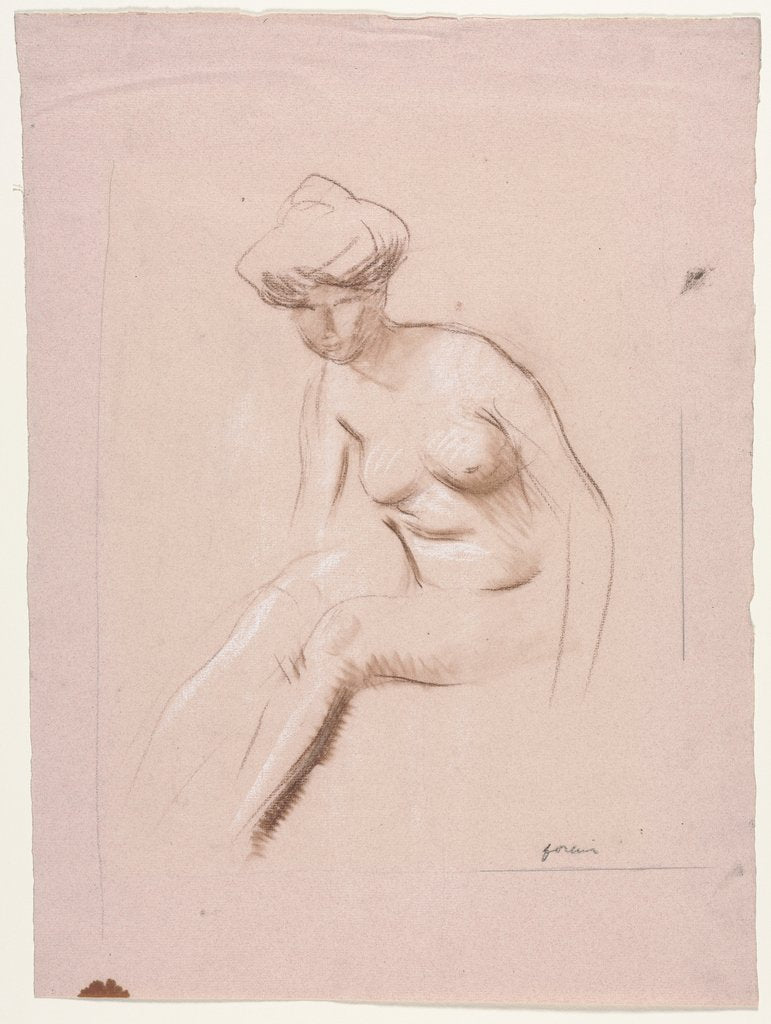 Detail of Seated Nude, fourth quarter 1800s or first third 1900s by Jean Louis Forain
