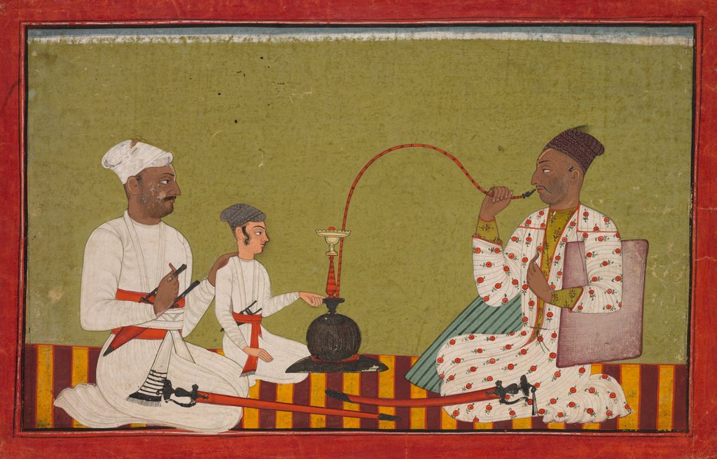 Detail of Seated Prince Smoking a Hookah, c, 1710-1715 by Unknown