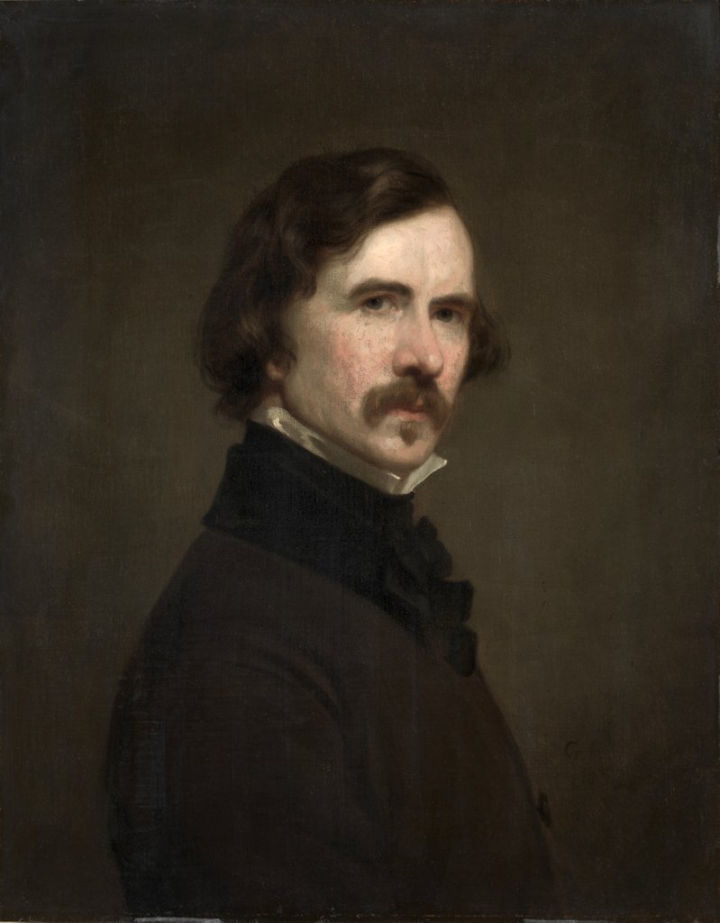 Detail of Self-Portrait, 1852 by George Peter Alexander Healy