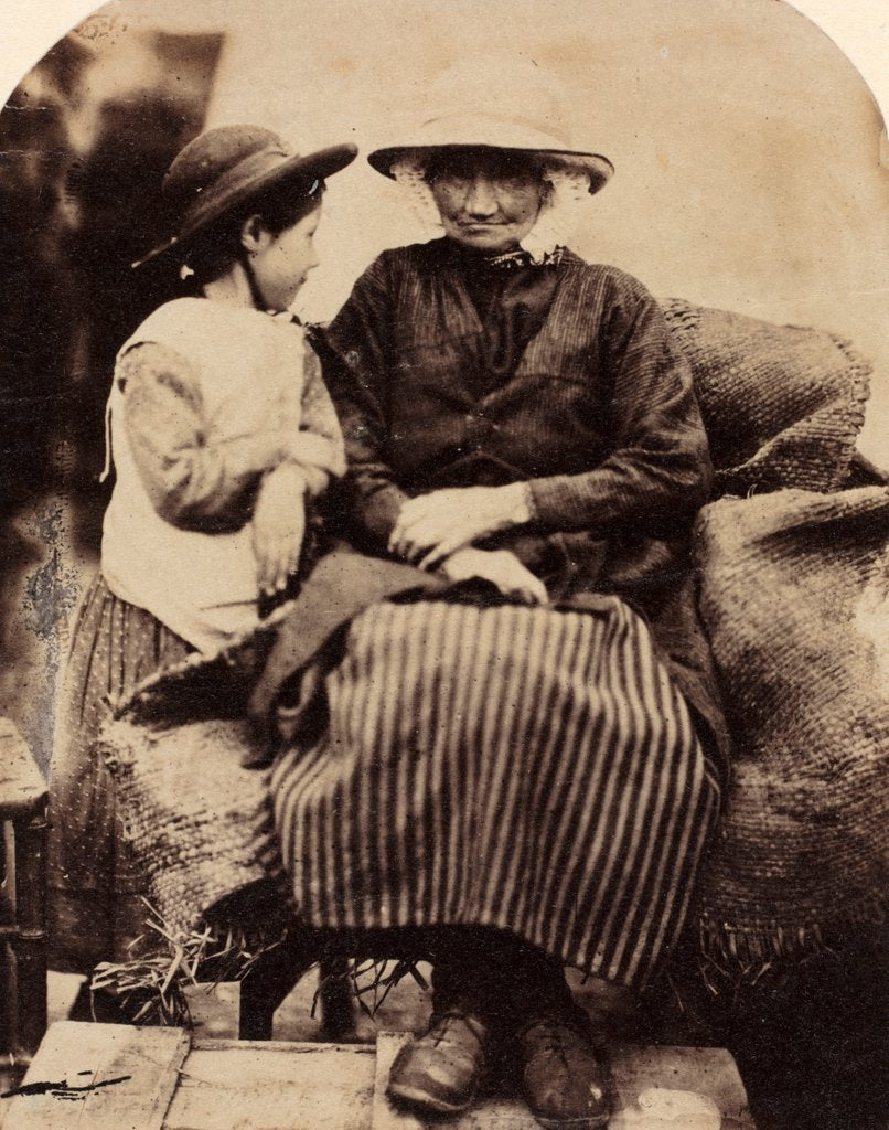 Detail of Servants at Rhagatt, Corwen, North Wales, c. 1860 by John Lloyd