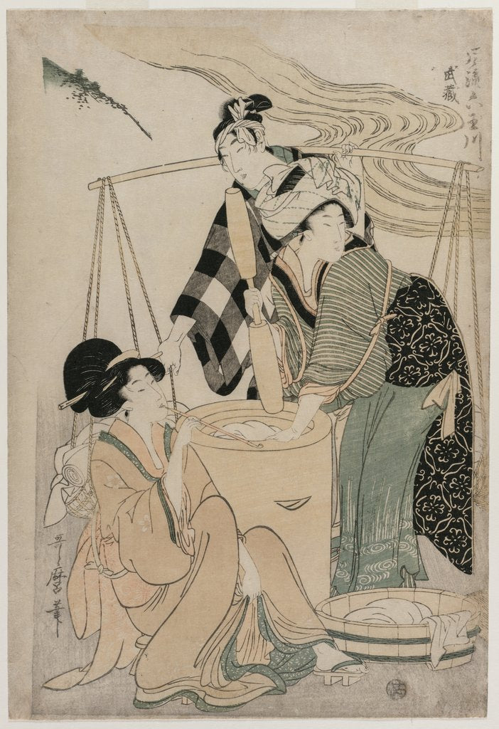 Detail of Settsu Province from the series Fashionable Six Jewel Rivers, c. 1804 by Kitagawa Utamaro