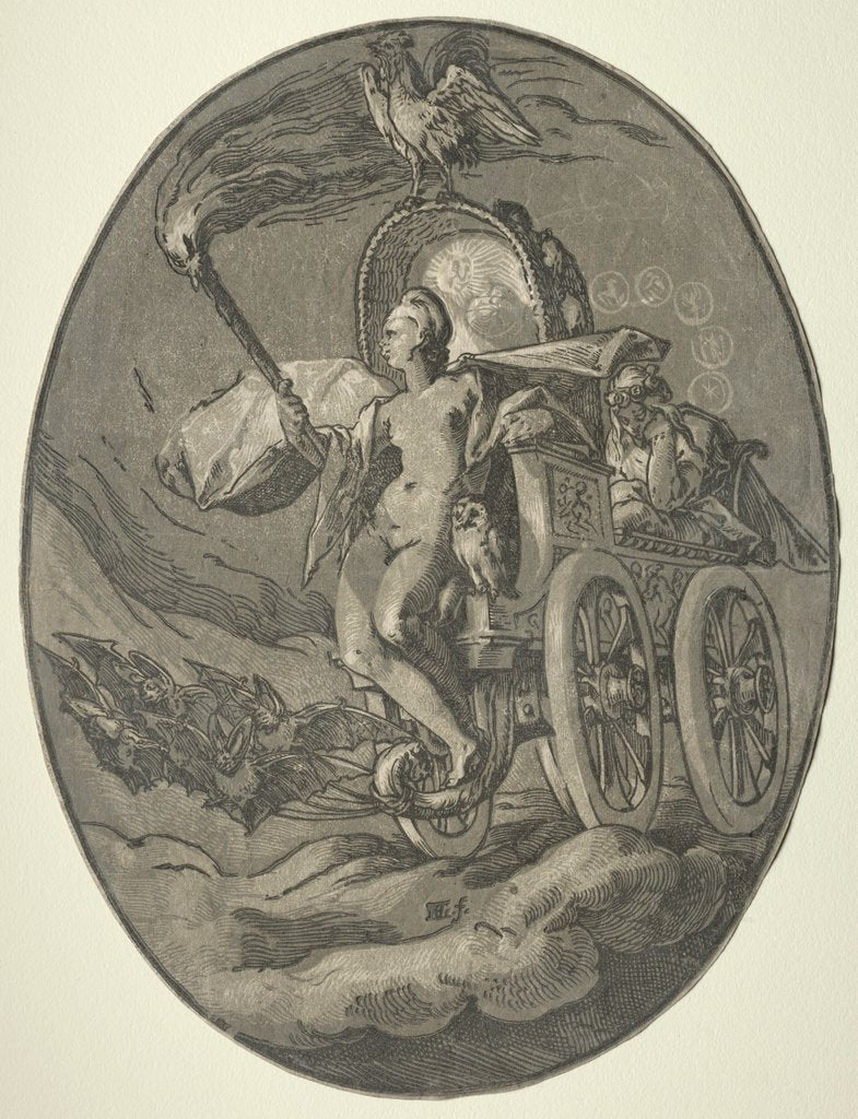 Detail of Seven Deities: Nox, 1588-1590 by Hendrick Goltzius
