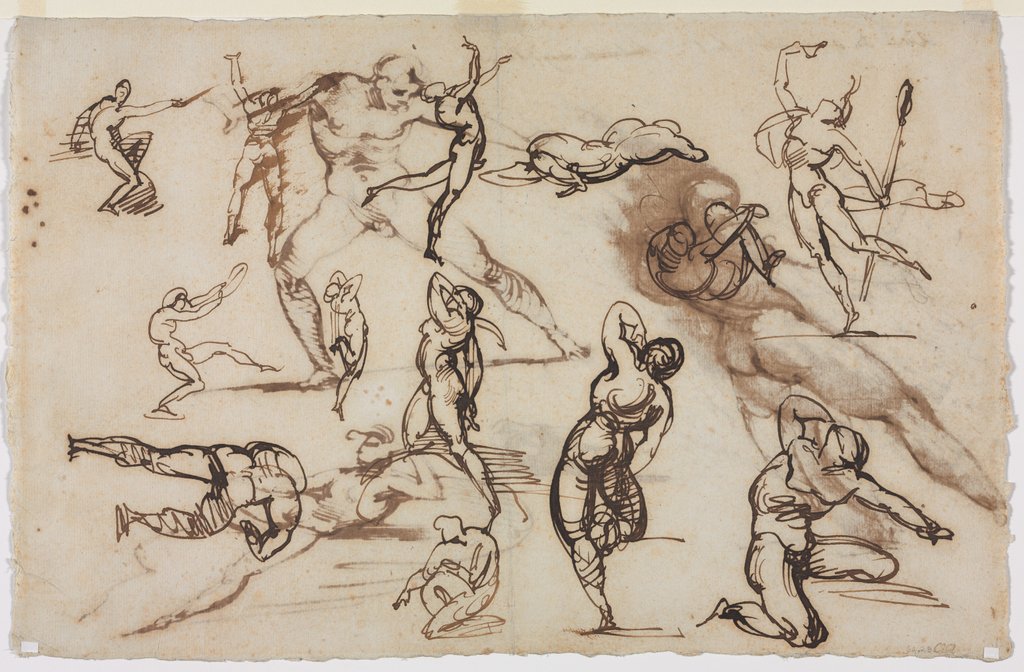 Detail of Sheet of Sketches, 1819 by Théodore Géricault