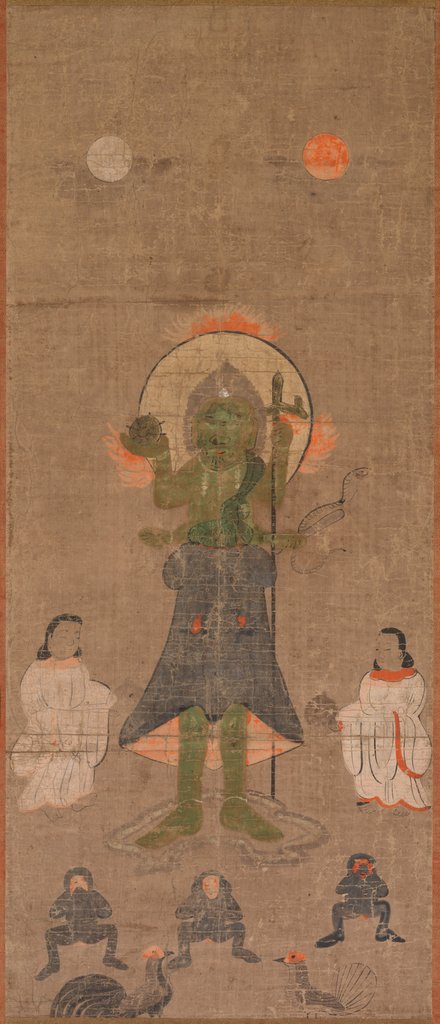 Detail of Shomen Kongo: The Blue-Faced Kongo, 17th century by Unknown