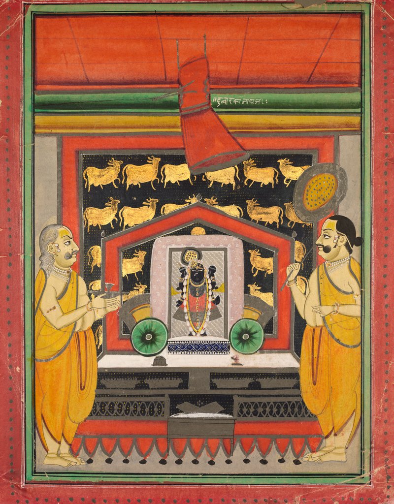 Detail of Shri Dvarakanathji of Kankroli, mid-1800s by Unknown