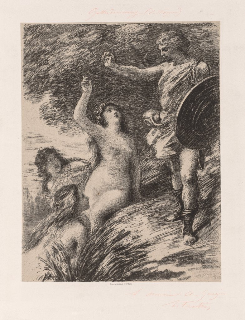 Detail of Siegfried and the Daughters of the Rhine, c. 1880 by Henri Fantin-Latour